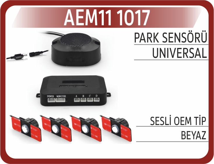 PARK SENSÖRÜ SESLİ OEM TİP BEYAZ — AEM