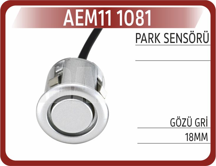 PARK SENSÖRÜ GÖZÜ GRİ 18MM — AEM