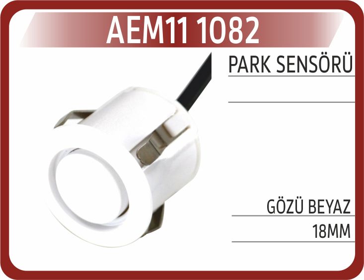 PARK SENSÖRÜ GÖZÜ BEYAZ 18MM — AEM