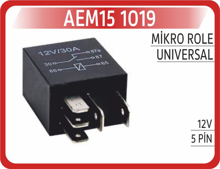 MİKRO ROLE 12V 5PİN — AEM