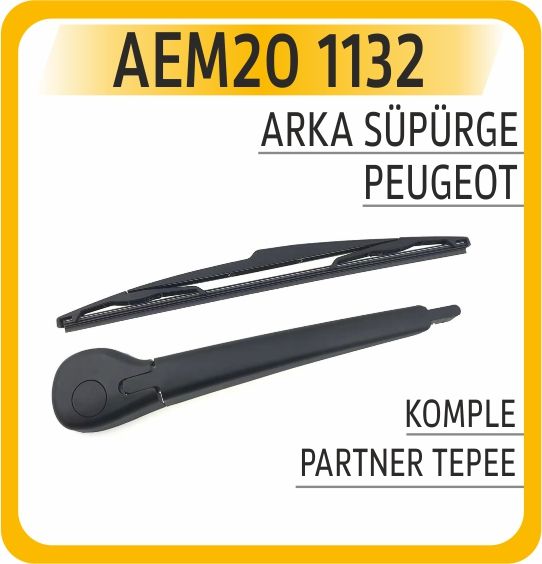 ARKA SİLECEK KOLU SÜPÜRGESİ KOMPLE PEUGEOT PARTNER TEPEE-CITROEN BERLINGO 96> — AEM