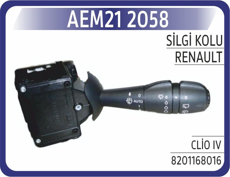 SİLECEK KUMANDA KOLU RENAULT CAPTUR 13> CLIO IV 12> TRAFIC III 15> YOL BİLGİSAYARI YAĞMUR SENSÖRLÜ 13 PİNLİ — AEM
