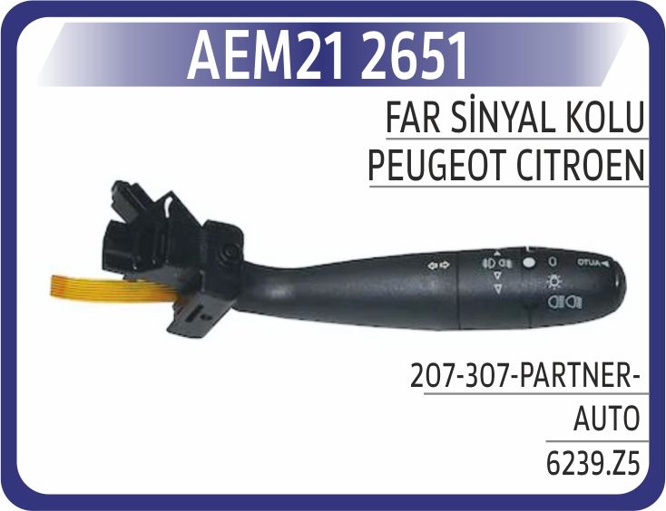 FAR SİNYAL KOLU PEUGEOT 207-307-PARTNER-AUTO