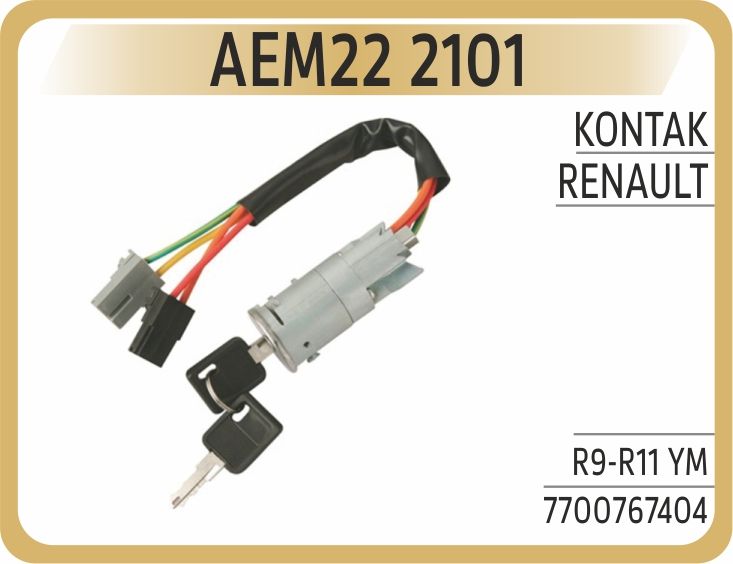 KONTAK ANAHTARI KİLİTLİ RENAULT R9-R11 YENİ MODEL — AEM