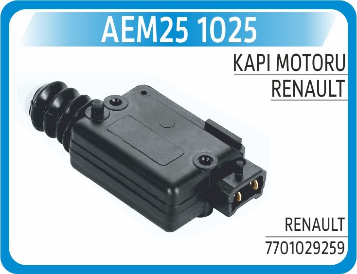 MERKEZİ KİLİT MOTORU RENAULT 9 - CLIO - MEGANE