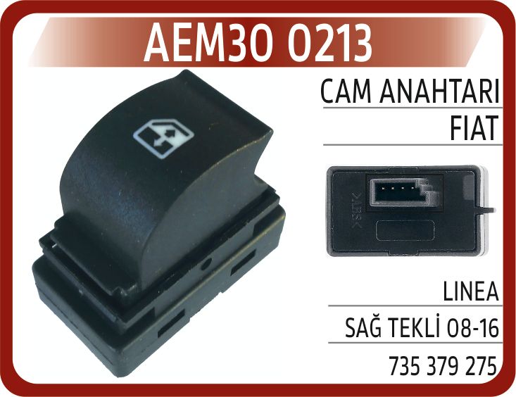 CAM ANAHTARI FIAT LINEA SAĞ 08-16 — AEM