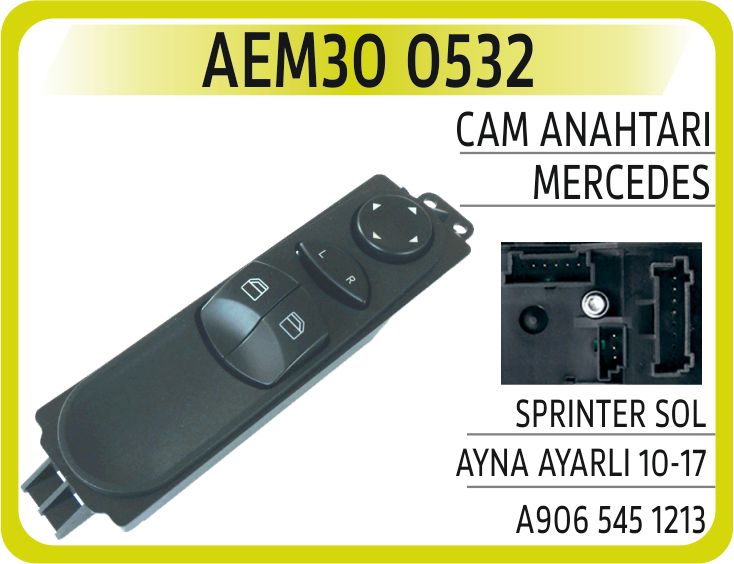 CAM ANAHTARI MERCEDES SPRINTER SOL AYNA AYARLI 10- — AEM