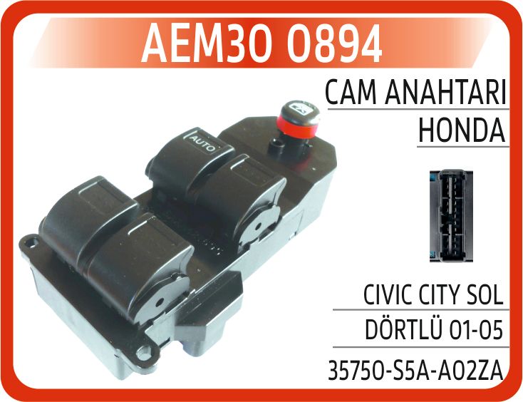 CAM AÇMA DÜĞMESİ SOL TAKIM HONDA CIVIC 1.4L D14Z6 1.6L D16V1 D16W7 VTEC EP ES EU kasa 01-05 / CR -V 2.0L K20A4 RD8 kasa 02-06