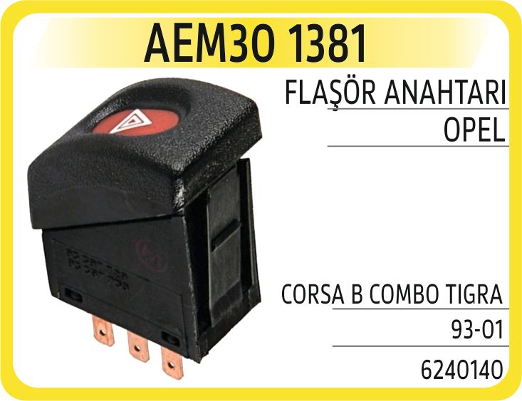 FLAŞÖR ANAHTARI OPEL CORSA B COMBO TIGRA 93-01 — AEM