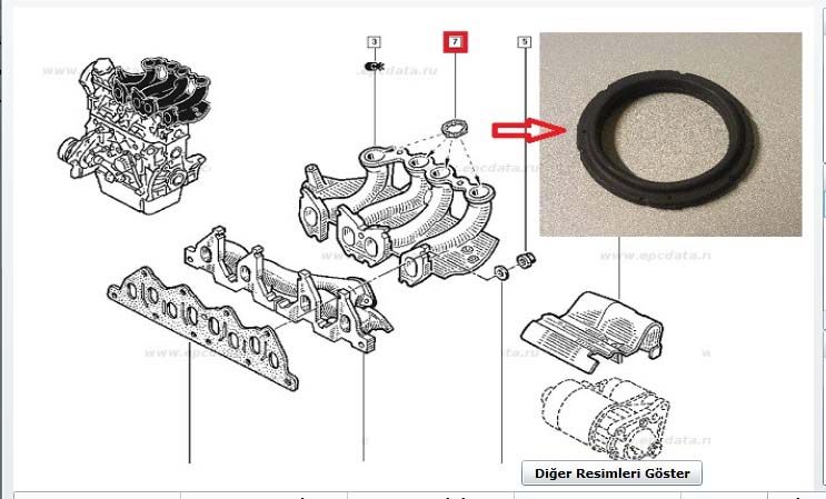 EMME MANİFOLD BOĞAZ CONTASI TK. 4AD. KNG 1.9 DZL. F8Q — AFT